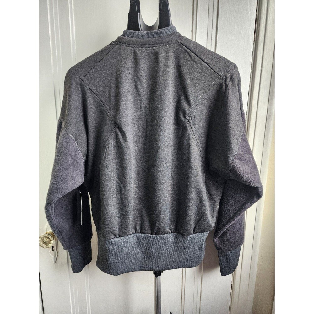 Tahari Sport Charcoal Gray Sweatshirt – Asymmetrical Style & Thumb Holes - M - Picture 2 of 5
